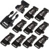 Fire Starter Survival Whistle Buckle 10 Pack