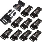 Fire Starter Survival Whistle Buckle 10 Pack