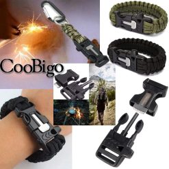Alternative view of CooBigo 10Pack 3/4" (19mm) Fire Starter Survival Whistle Buckle Flint Scraper for Paracord Bracelet Key Lanyard Ourdoor Hiking Camping Backpack Bag Pets Collar DIY Travel Kits