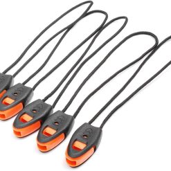 5 Pack Zipper Pull Whistles, Loud Emergency Survival Whistle for Kayak Canoe Fishing Lanyard Zipper Pull Cord Ends Lock Paracord Knife Outdoor Camp Hike Travel Kits
