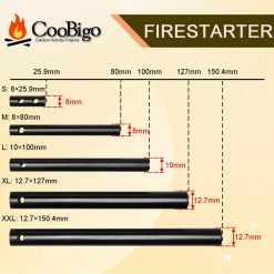 Alternative view of 2 Pack Ferrocerium Rod Fire Steel,3/8x4 Inch Ferro Rod Fire Starter,Camping Fire Starter Survival,Flint Stick for Paracord Bracelet keychain lanyard Camping Hiking DIY Outdoor Emergency Kit