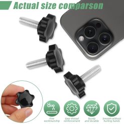 1/4-20 Black Star Knobs, Pack of 10 9 V1258 DP02 E 606 03