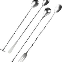 Cocktail spoon set, 4-piece, 304 stainless steel