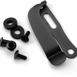 A Set Black Belt Clip Knife Sheath, Metal Kydex Holster Waist Clips, Kydex Knife Sheath Kit, Knife Clip Replacement, Metal Belt Clip for Knife Sheaths, Holster Making
