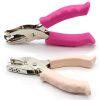 Small hole punch 2 pack with silicone grip