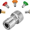 Garden hose to power washer adapter 3/4" GHT with 5 nozzles