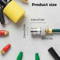 Alternative view of Garden hose to power washer adapter 3/4" GHT with 5 nozzles