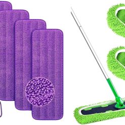 Reusable Power Mop Refills Pads Compatible with Swiffer PowerMop Mop 4 Pack & 2 Pack Dry & Wet XL Pads