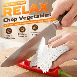 Alternative view of Stainless Steel Finger Guard, 2026 Upgrade Finger Protector for Cutting, Cute Butterfly & Bear Styles Safe Slicing Tool for Chopping Dicing Kitchen Food Prep (Butterfly-2PCS)