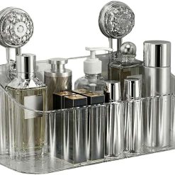 Bathroom Suction Storage Box with Drain Holes