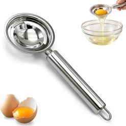 Stainless Steel Egg Yolk Separator with Bowl Hook