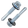 Extended hexagonal self-tapping screws with rubber washers 300pc