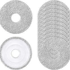 12 Pack Replacement Mop Pads for Dreame L40 Ultra/X40 Ultra/X50 Ultra/L50 Ultra/L10S Ultra/ L10s Pro Ultra Heat/L10S Ultra Gen2/L40S Ultra/X30 Ultra/L10 Ultra Robot Vacuum, Washable Replacement Pads