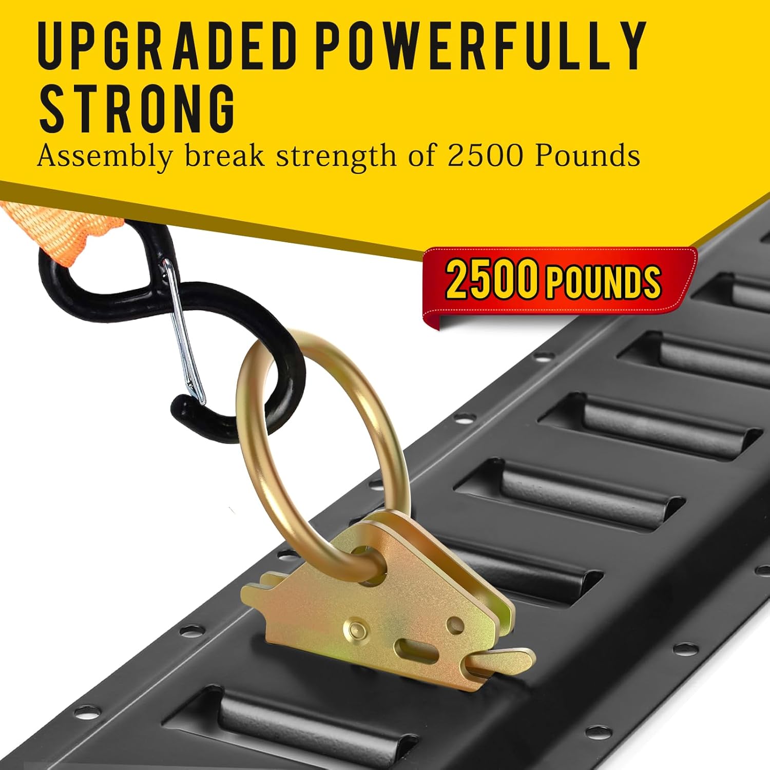 Steel E-Track O-Ring Tie-Down Anchors 20pcs 3 Steel E-Track O-Ring Tie-Down Anchors 20pcs - Image 3