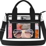 Clear PVC tote bag with shoulder strap