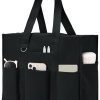 Large waterproof tote bag with 12 pockets