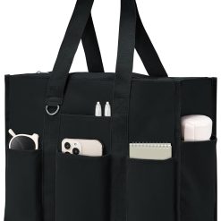 Large Tote Bag for Women Waterproof with 12 Pockets Top Zipper Closure Utility Teacher Nurse Bags for Work School
