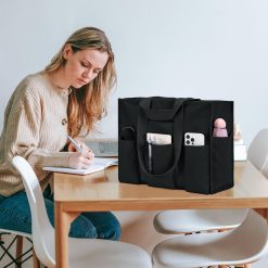 Alternative view of Large Tote Bag for Women Waterproof with 12 Pockets Top Zipper Closure Utility Teacher Nurse Bags for Work School