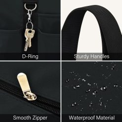 Large Tote Bag for Women Waterproof with 12 Pockets Top Zipper Closure Utility Teacher Nurse Bags for Work School 10 V1258 DP02 F 743 202604140245 03