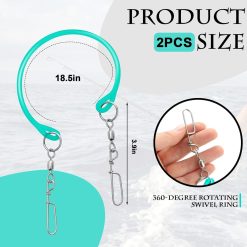 Alternative view of Downrigger weight snubber pair with trolling release clips