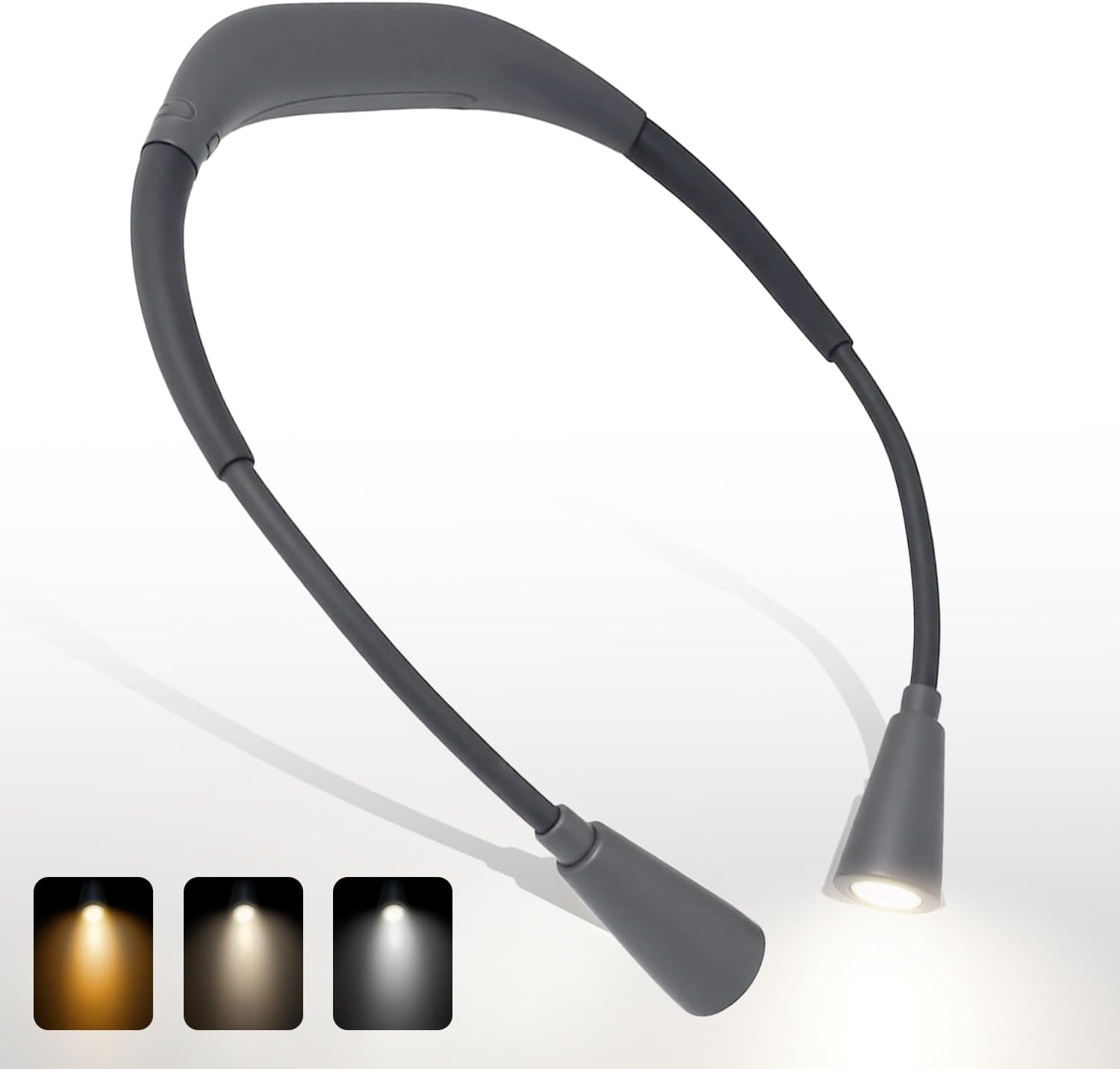LED Rechargeable Neck Reading Light with 3 Color Temperatures 1 LED Rechargeable Neck Reading Light with 3 Color Temperatures