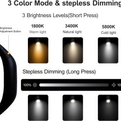 Alternative view of LED Rechargeable Neck Reading Light with 3 Color Temperatures