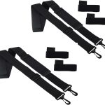 Fishing rod carry strap with adjustable shoulder sling