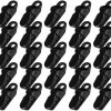 Tent Tarp Clips Crocodile 25 Pack Black