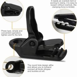 Alternative view of 25Pcs Mini Small Camping Tent Tarp Clips, Plastic Crocodile Clip, Windproof Snaps, Awning Clamp for Tarp, Harks - Black