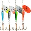 Fishing Lure Spinner Bait 4-Piece Metal Rotating Sequin Set