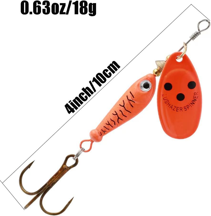 Fishing Lure Spinner Bait 4-Piece Metal Rotating Sequin Set 4 Fishing Lure Spinner Bait 4-Piece Metal Rotating Sequin Set - Image 4