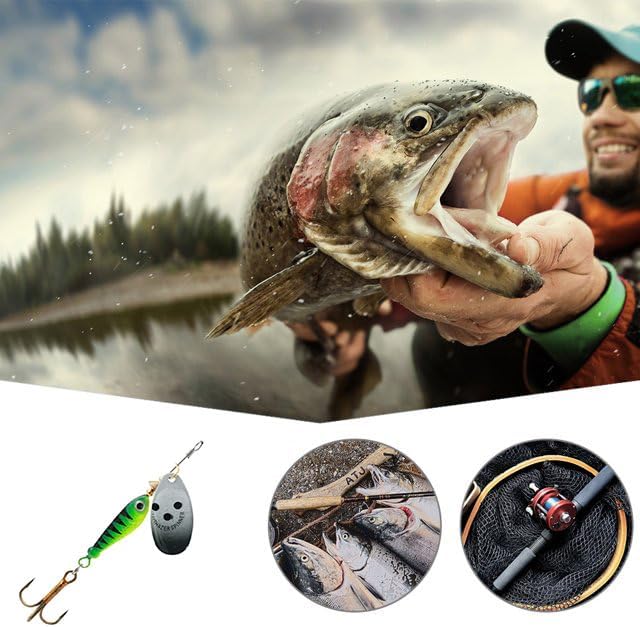 Fishing Lure Spinner Bait 4-Piece Metal Rotating Sequin Set 5 Fishing Lure Spinner Bait 4-Piece Metal Rotating Sequin Set - Image 5