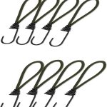 Bungee cords with hooks 16cm blackish green pack of 8