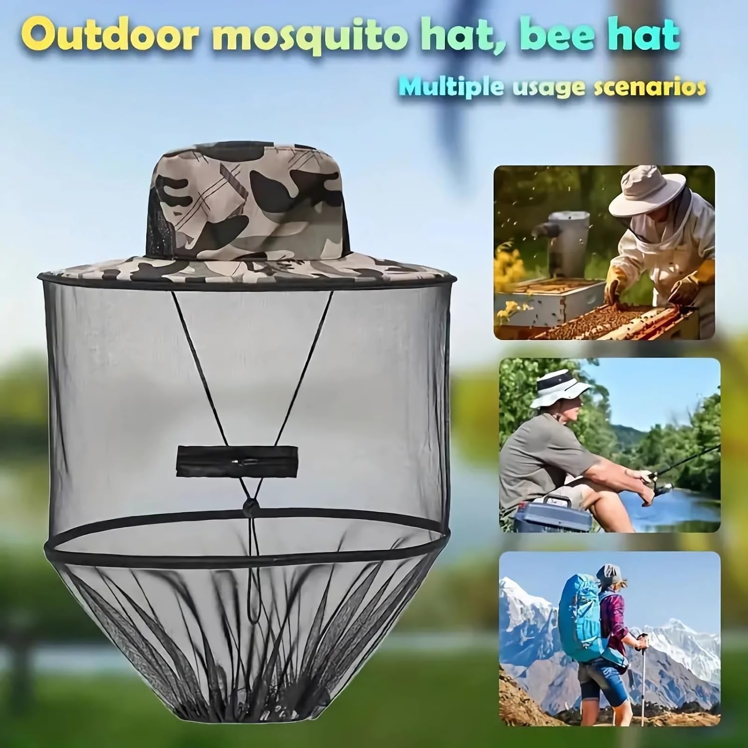 Anti-mosquito mesh fishing cap with removable net 7 Anti-mosquito mesh fishing cap with removable net - Image 7