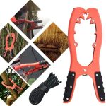 Kayak anchor grip with rope, stainless steel