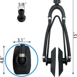 Alternative view of Universal rectangular dual water feed outboard motor flusher