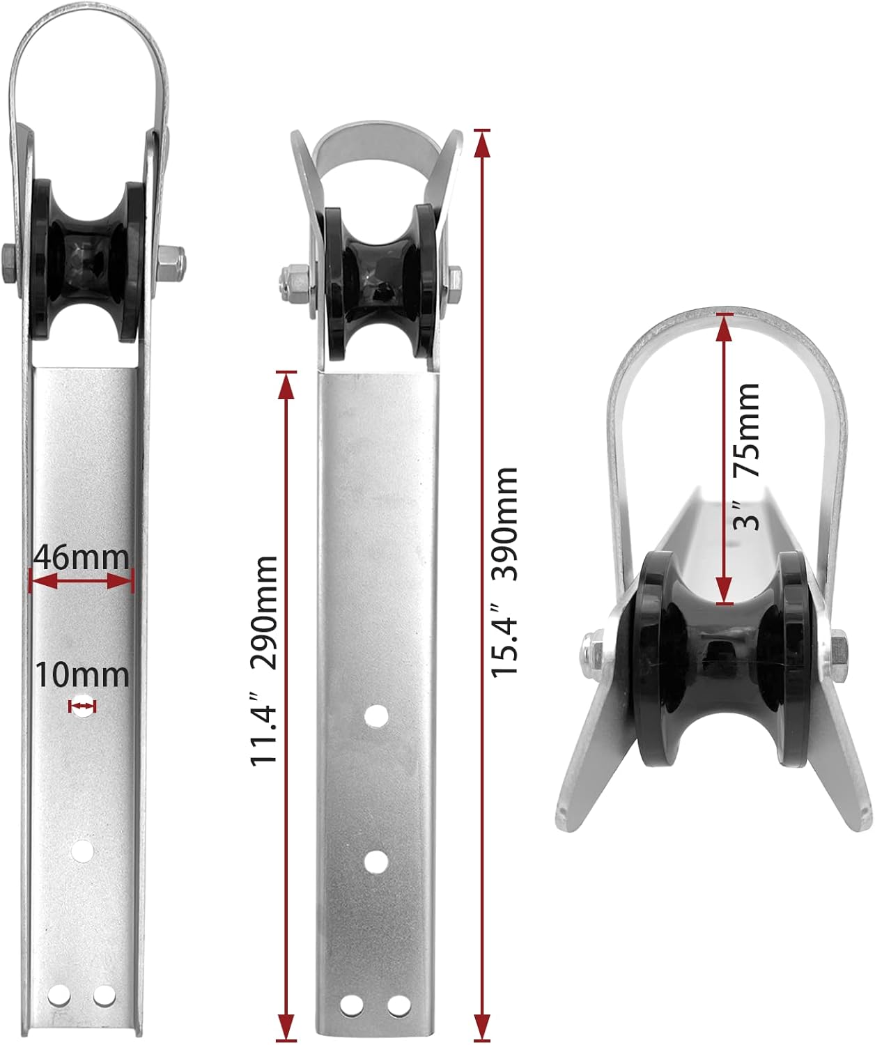 Stainless Steel Bow Anchor Roller 15 Inch Self Launching 2 Stainless Steel Bow Anchor Roller 15 Inch Self Launching - Image 2