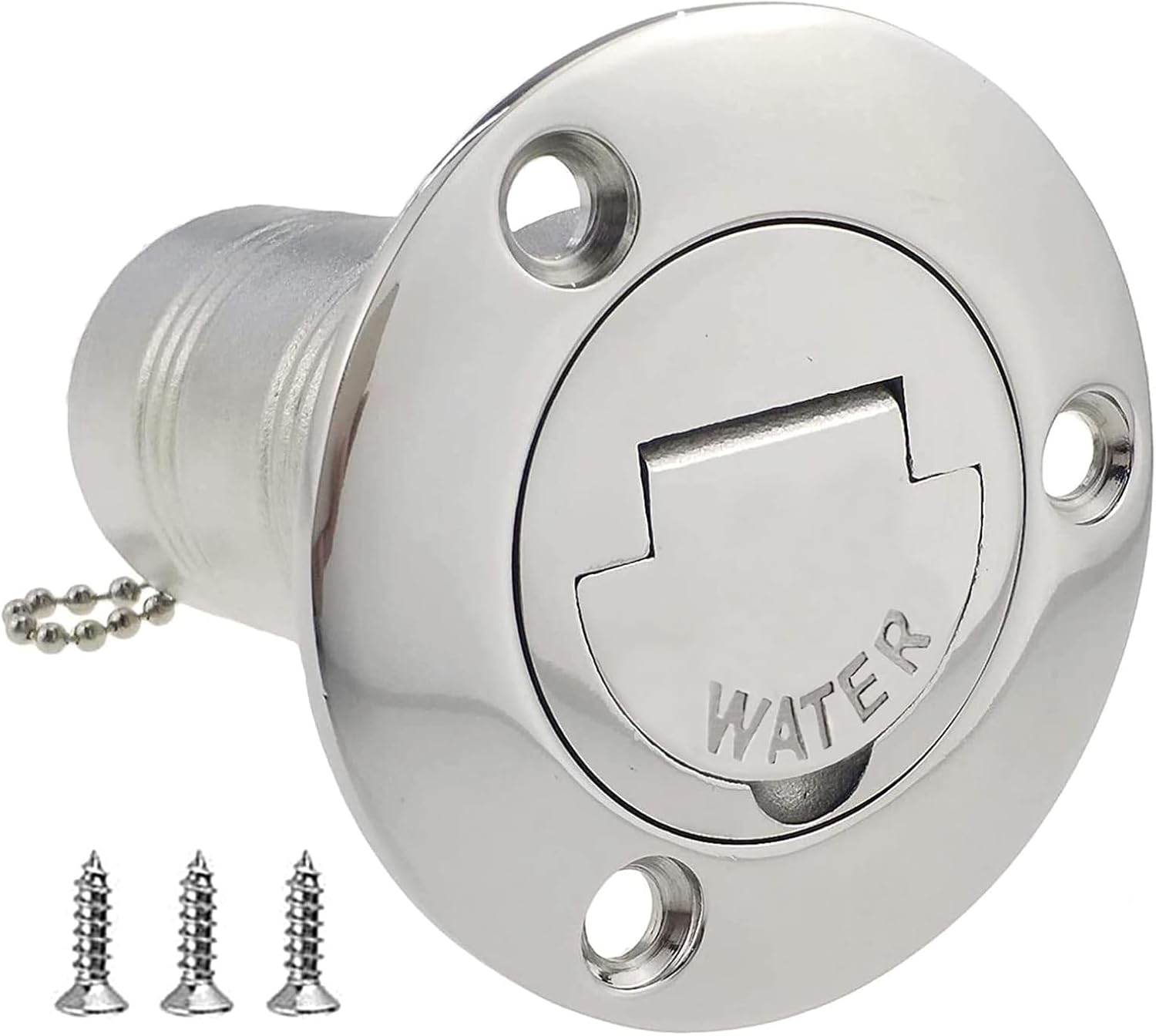 Water deck fill 1-1/2" keyless cap 316 stainless steel 1 Water deck fill 1-1/2" keyless cap 316 stainless steel