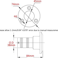 Alternative view of Water deck fill 1-1/2" keyless cap 316 stainless steel