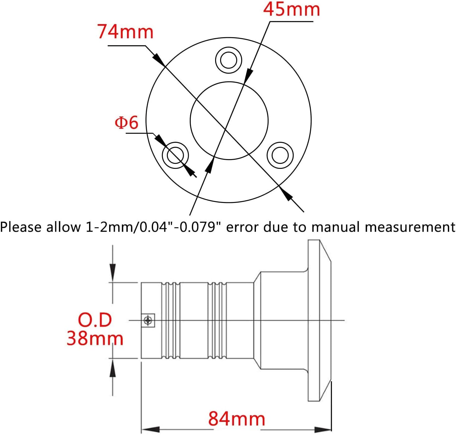 Water deck fill 1-1/2" keyless cap 316 stainless steel 2 Water deck fill 1-1/2" keyless cap 316 stainless steel - Image 2