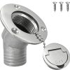 1-1/2" boat gas deck fill with keyless cap, 316 stainless