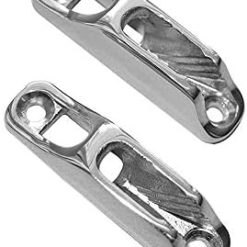 Boat Rope Clam Cleat 18 x 82mm Stainless Steel 2-Pack