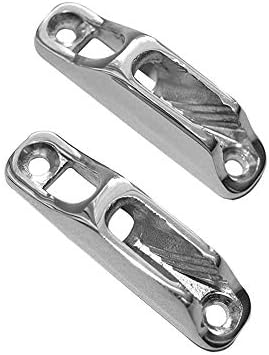 Boat Rope Clam Cleat 18 x 82mm Stainless Steel 2-Pack 1 Boat Rope Clam Cleat 18 x 82mm Stainless Steel 2-Pack