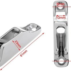 Alternative view of Boat Rope Clam Cleat 18 x 82mm Stainless Steel 2-Pack