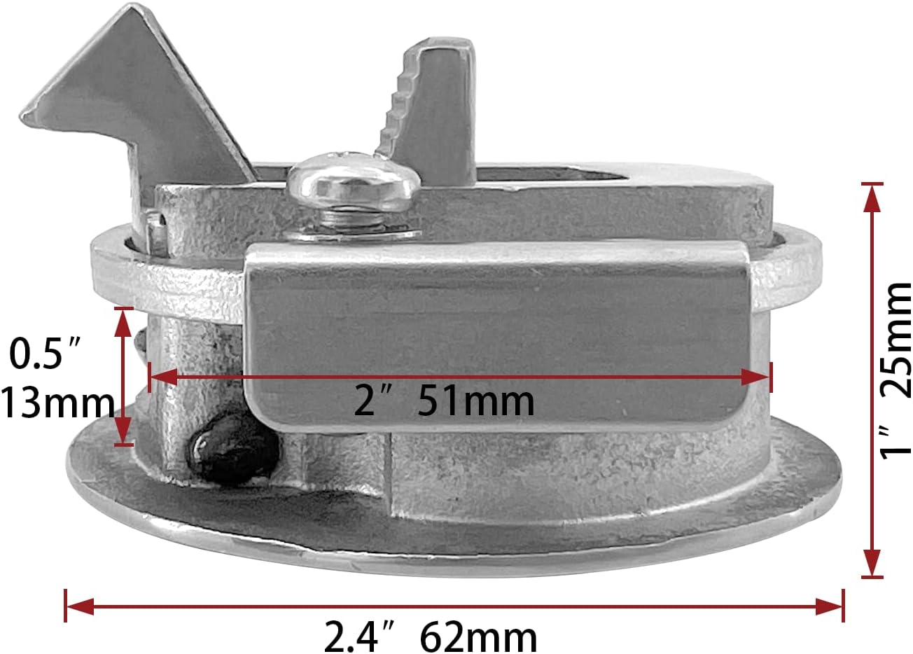 Stainless Steel Boat Latch 2" Marine Flush Mount 2 Stainless Steel Boat Latch 2" Marine Flush Mount - Image 2