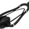 Round dual water feed outboard motor flusher