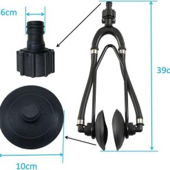 Alternative view of Round dual water feed outboard motor flusher