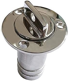 1" Boat Fuel Deck Fill with Keyless Cap and Marine Mirror - 316 Stainless Steel 5 1" Boat Fuel Deck Fill with Keyless Cap and Marine Mirror - 316 Stainless Steel - Image 5