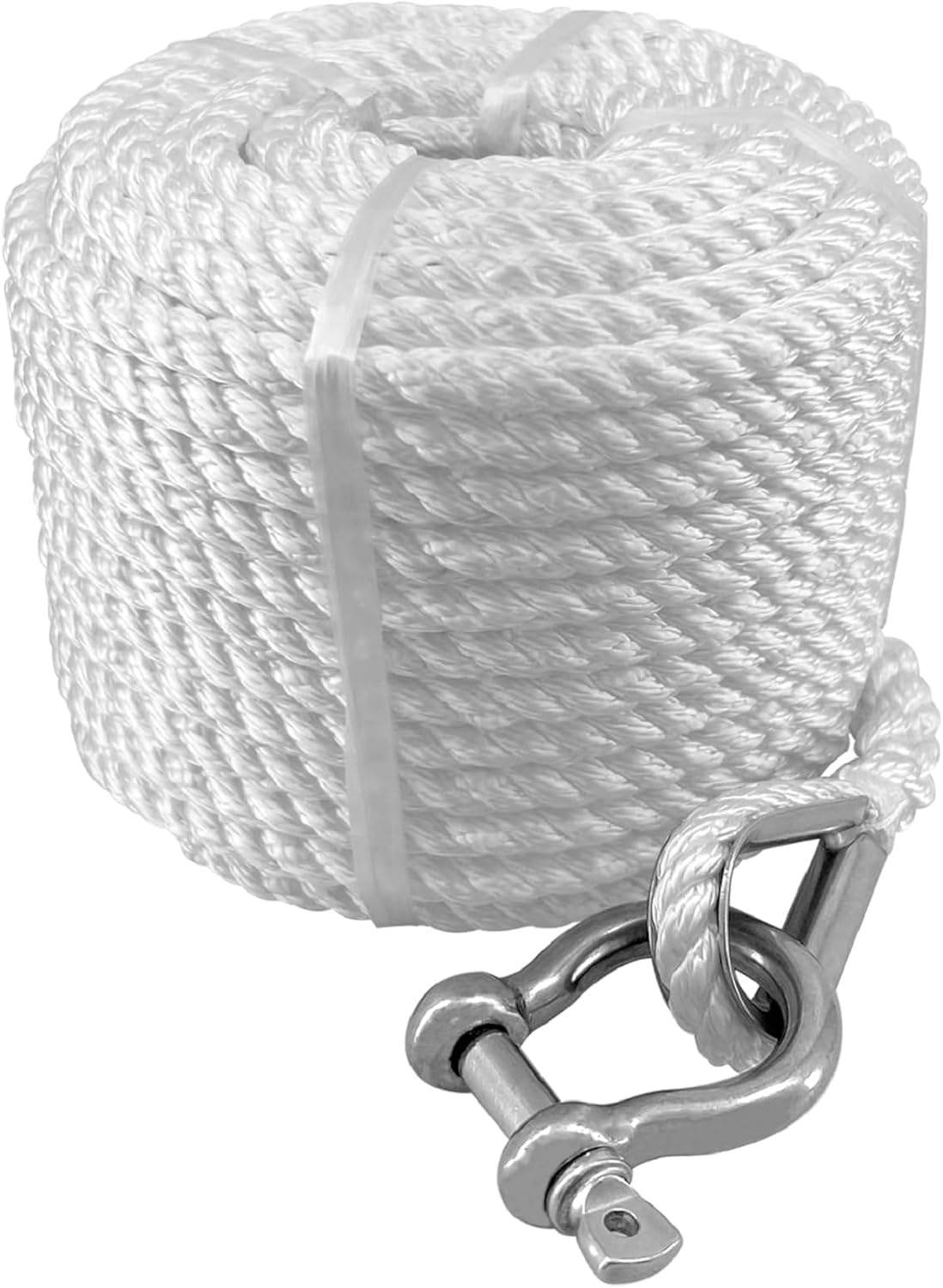 Solid Braid Nylon Anchor Rope 3/8" x 75' 1 Solid Braid Nylon Anchor Rope 3/8" x 75'