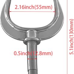 Alternative view of Stainless steel oarlock pair side mount rowlock